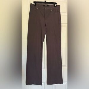 SIMON CHANG DENIM 5-Pocket Straight Leg Micro-twill Dark Grey Pants Size 6